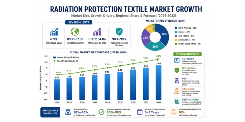 Radiation Protection Textile Market to Surpass USD 2.8 Billion by 2032 Amid Rising  Demand in Healthcare and Industrial Safety 